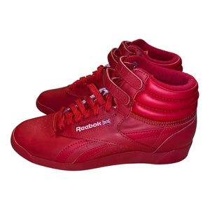 NEW Reebok Red Freestyle Hi size 6.5